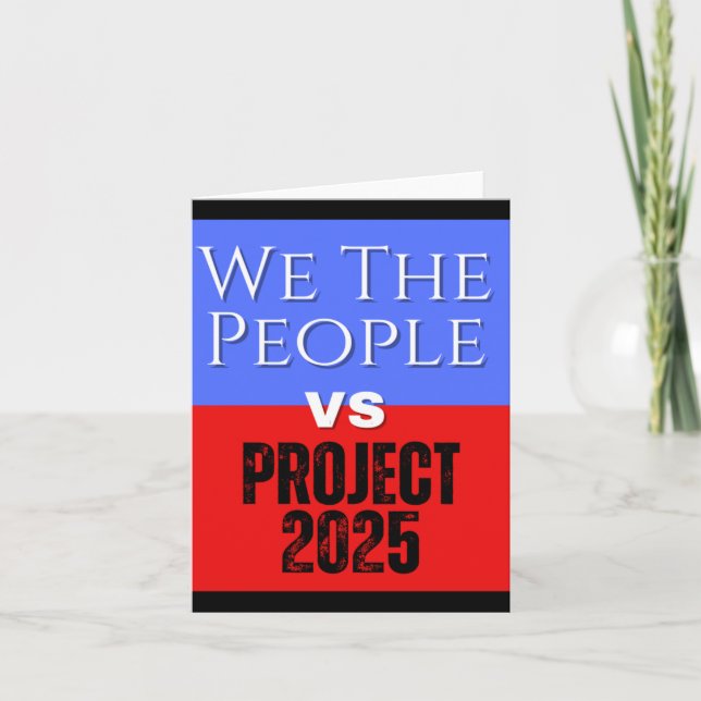 Carte We The People Vs Project 2025 Save Democracy Polit (Devant)