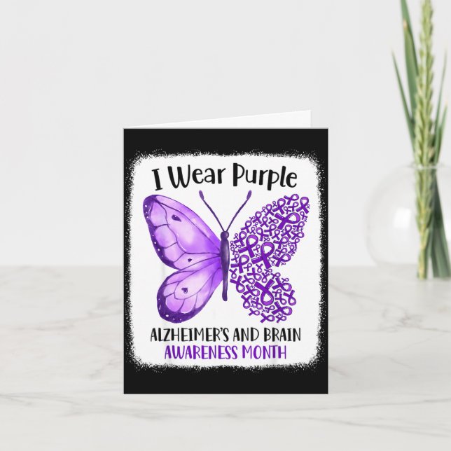 Carte Wear purple alzheimer's and brain awareness month (Devant)