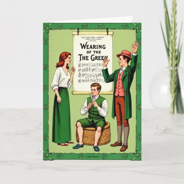 Carte Wearing Green Music Card (Devant)