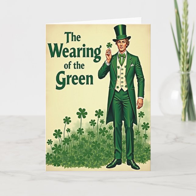 Carte Wearing Of The Green St Patricks Card (Devant)