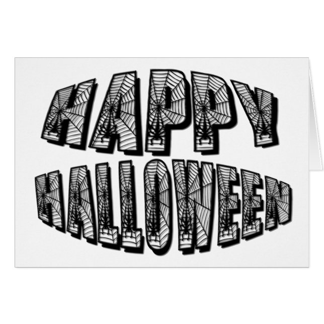 Carte Web Happy Halloween Spiders & Spider (Devant horizontal)