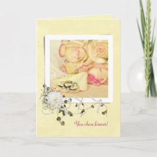 Carte Wedding Anniversary Roses in snaphot frame
