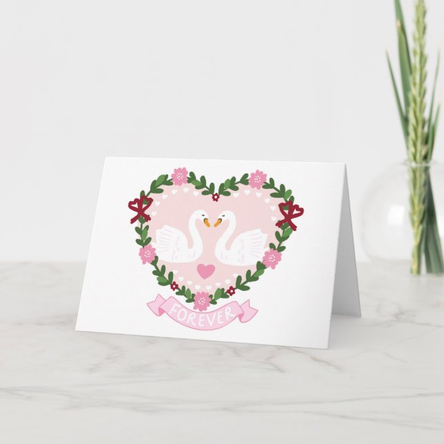 Carte Wedding Anniversary Valentine Forever in Love (Devant)