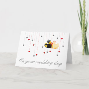 Carte Wedding ducks