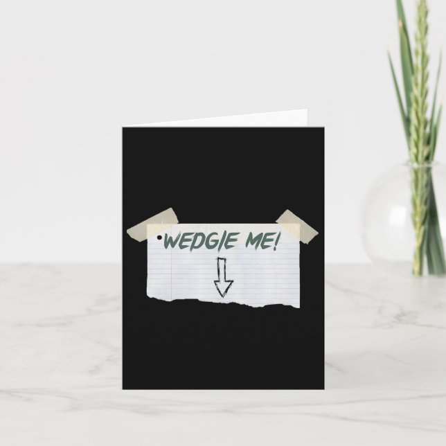 Carte Wedgie Me Drôle À Dire Avec Bande Et Flèche Guidel (Devant)