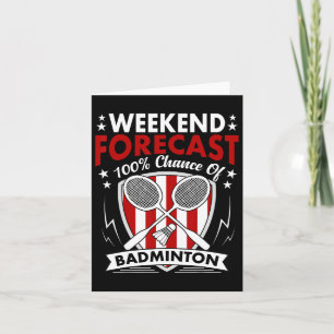 Carte Week-end Prévision Badminton Jeu Jour Shuttles Rac