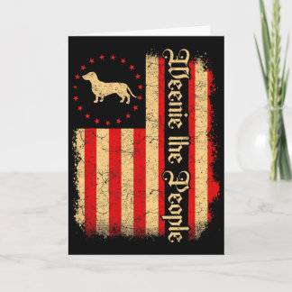 Carte Weenie The People 4 Juillet Drapeau Américain Usa