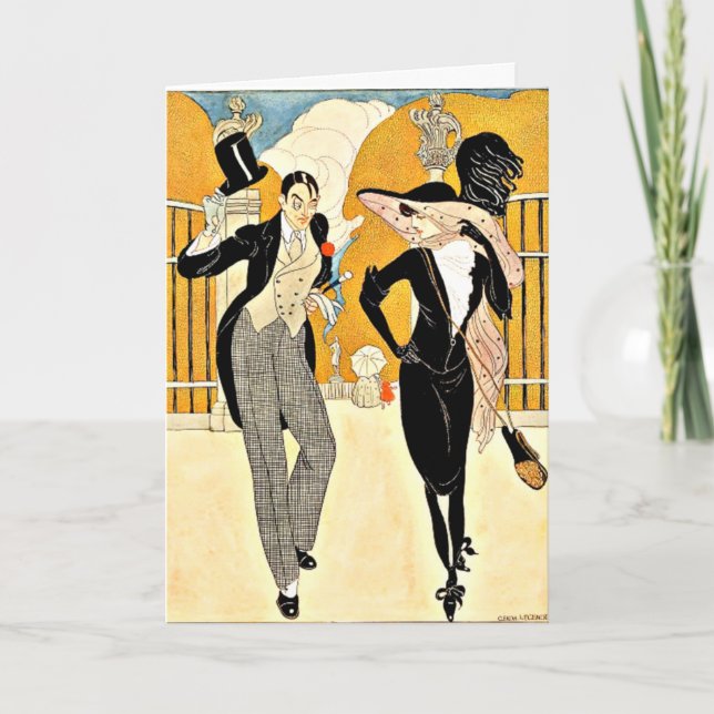 Carte Wegener - Un couple élégant, années 1920 (Devant)