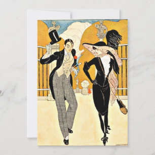 Carte Wegener - Un couple élégant, années 1920