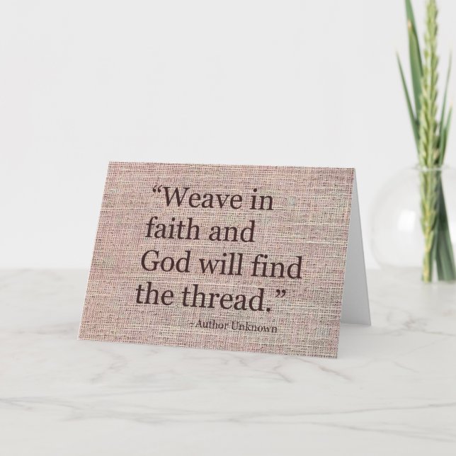 Carte Weight In Faith Inspirational Greeting Card (Devant)