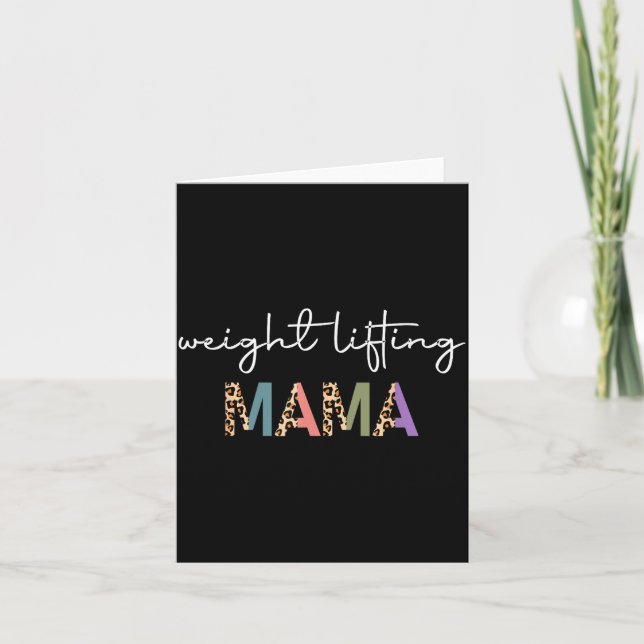 Carte Weightlifting Mama Women Gift - Funny Weightlifter (Devant)