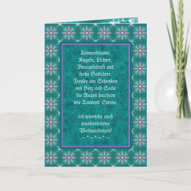 Carte Weihnachtsgedicht Deutsch, Ajouter Votre Texte (Devant)