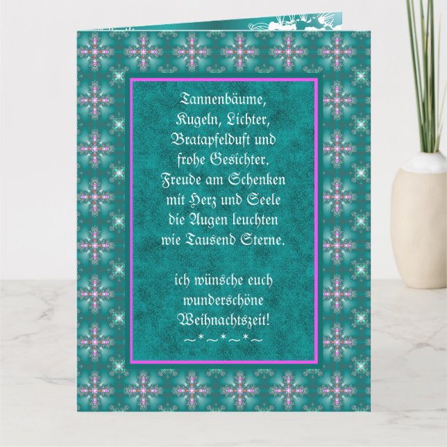 Carte Weihnachtsgedicht Deutsch, Ajouter Votre Texte (Devant)