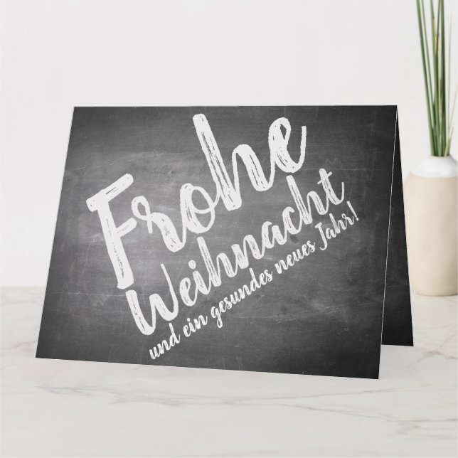 Carte Weihnachtsgrüße auf der Kreidetafel (Devant)