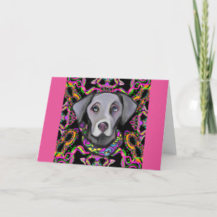 CARTE WEIMARANA MARDI GRAS