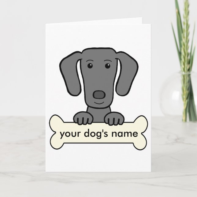 Carte Weimaraner personnalisé (Devant)