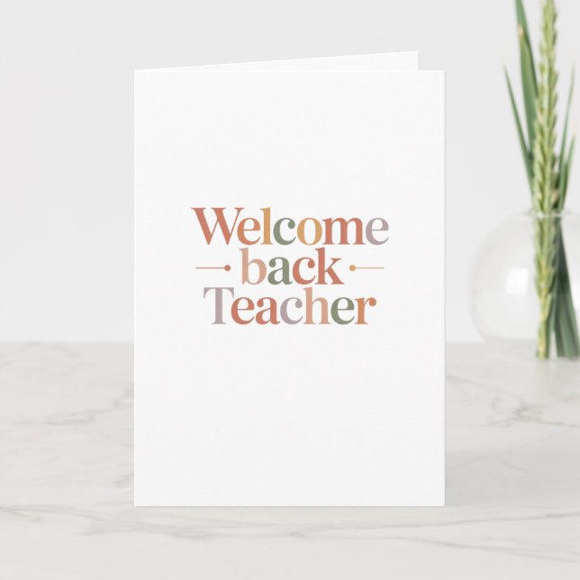 Carte Welcome Back Teacher (Devant)