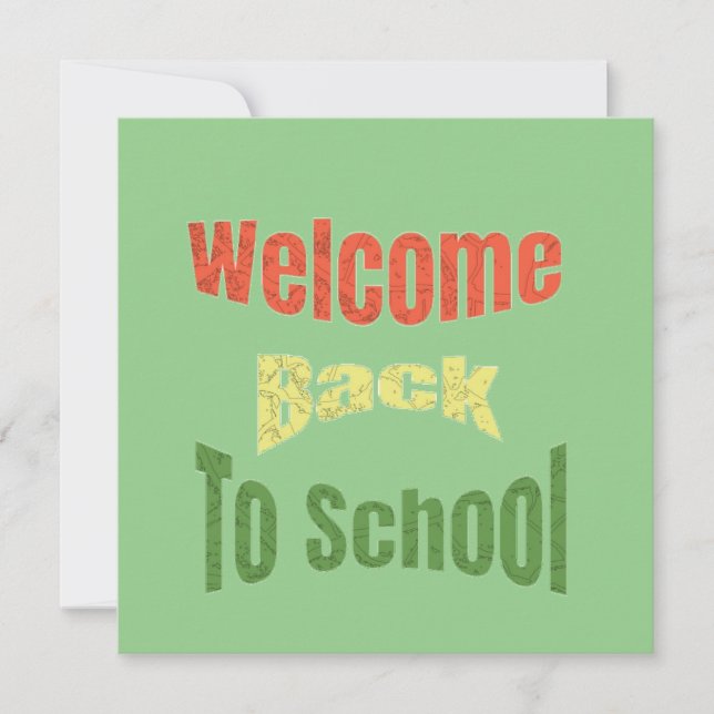 Carte Welcome back to school (Devant)
