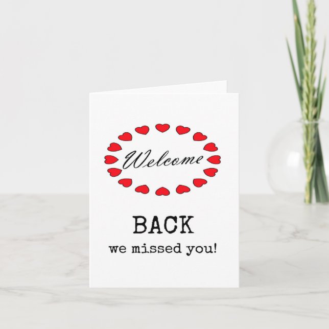 Carte Welcome Back, We Missed You (Devant)