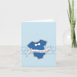Carte Welcome Little Man New Baby Congratulations Card