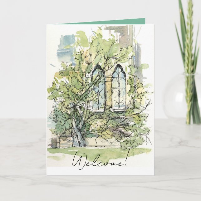 Carte Welcome New Church Member Ivy Windows (Devant)