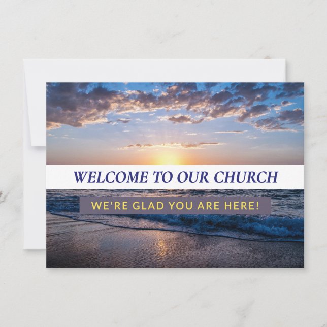 Carte Welcome to Our Church Visitors Connection Card (Devant)