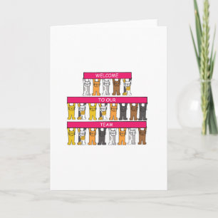 Carte Welcome to Our Team Cats