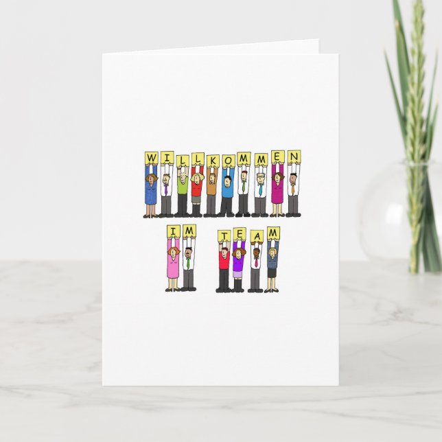 Carte Welcome to the team (Devant)