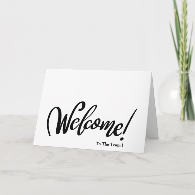 Carte Welcome To The Team (Devant)