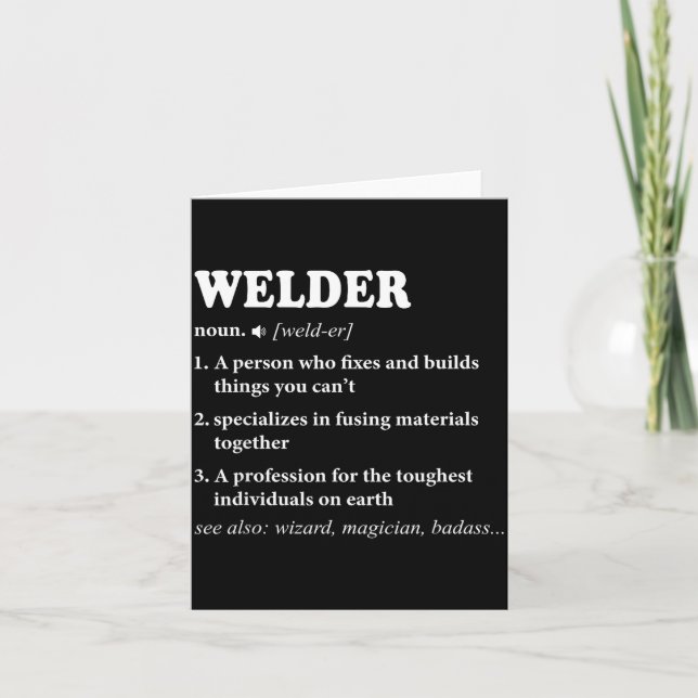 Carte Welder Definition Welding For Men Funny Mens Weldi (Devant)