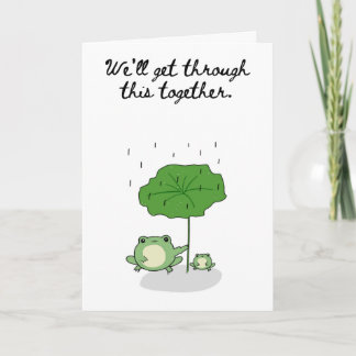 Carte We'll Get Through This Together Two Frogs Card