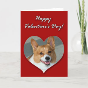 Carte Welsh Corgi Valentines Day