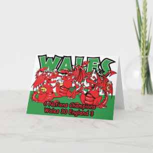 Carte Welsh Six Nation Rugby Champions, W 30-3 E