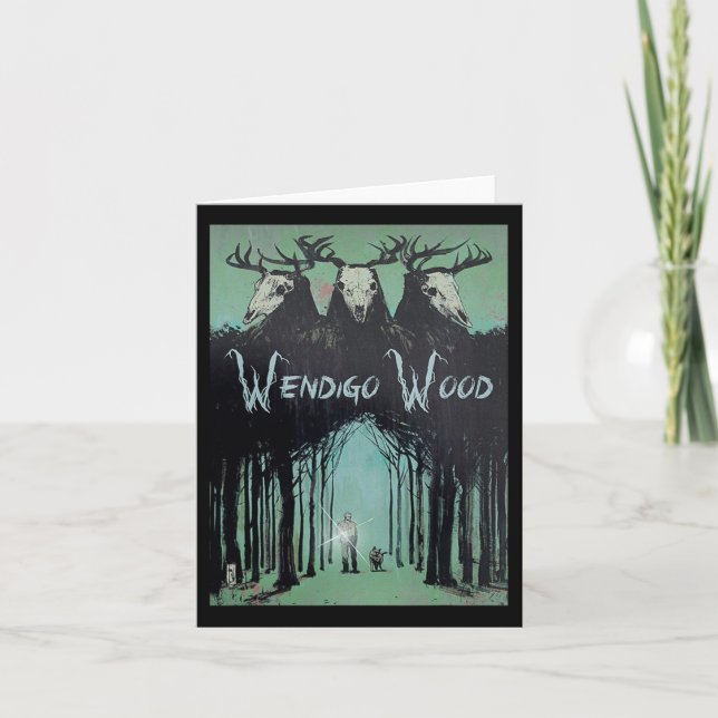 Carte Wendigo Fantôme De La Forêt Cryptid Wendigo Bois (Devant)