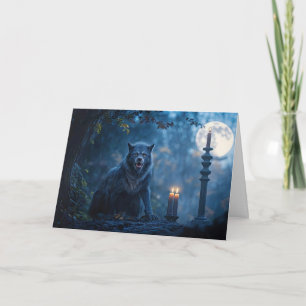 Carte Werewolf Happy Halloween Super Éffrayant
