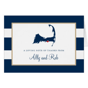 Carte West Dennis Cape Cod avec Heart Merci