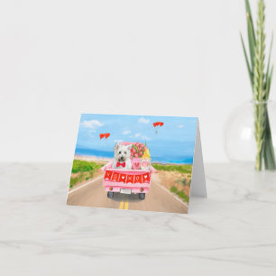 Carte West Highland White Terrier Camion de la Saint-Val