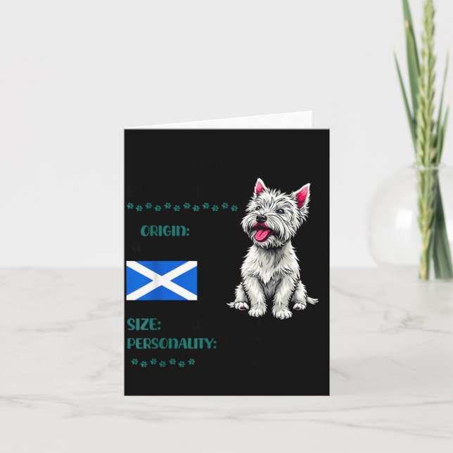 Carte West Highland White Terrier Origin Funny Westie Do (Devant)