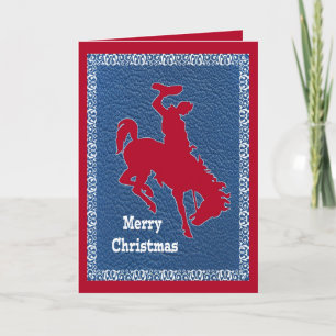 Carte Western Cowboy Rodeo Bronder Faux Leather