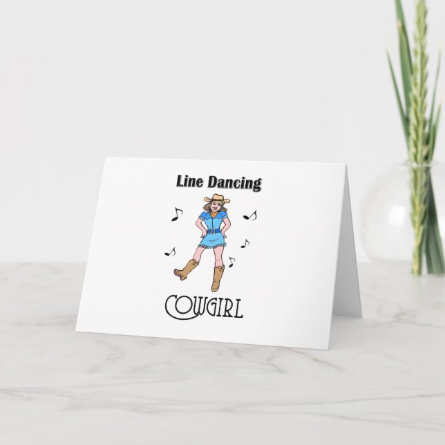 Carte Western "Line Dancing Cowgirl" (Devant)