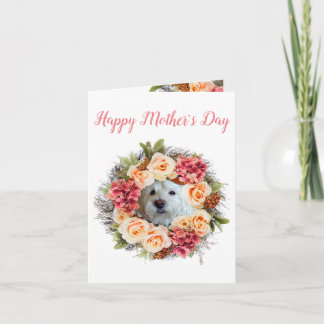 Carte Westie Floral Mother's Day Greeting Card