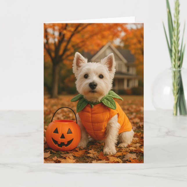 Carte Westie Halloween (Devant)