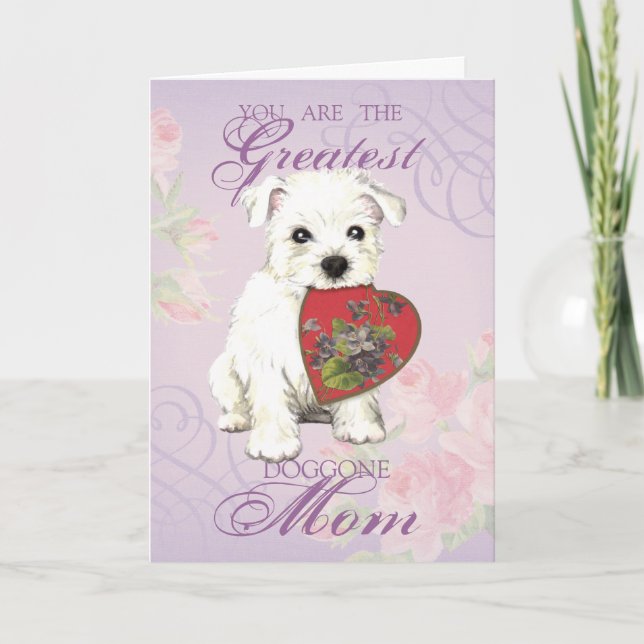 Carte Westie Heart Maman (Devant)