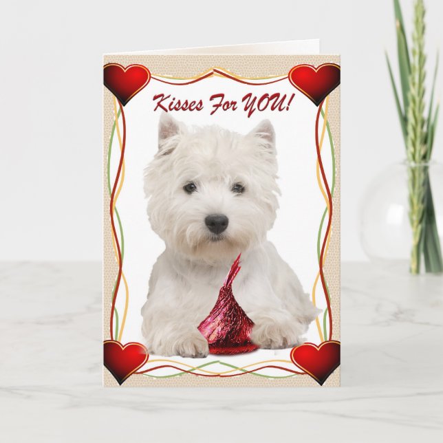 Carte Westie Kisses Pour Vous (Devant)