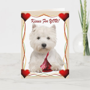 Carte Westie Kisses Pour Vous