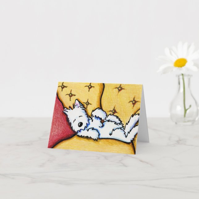 Carte Westie Napped Chien (Petite plante)