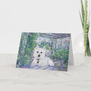 Carte Westie Profite du Bosquet Printanier