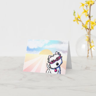 Carte Westie Soleil d'été