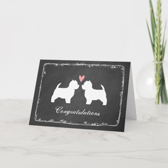 Carte Westies Mariage Félicitations (Devant)