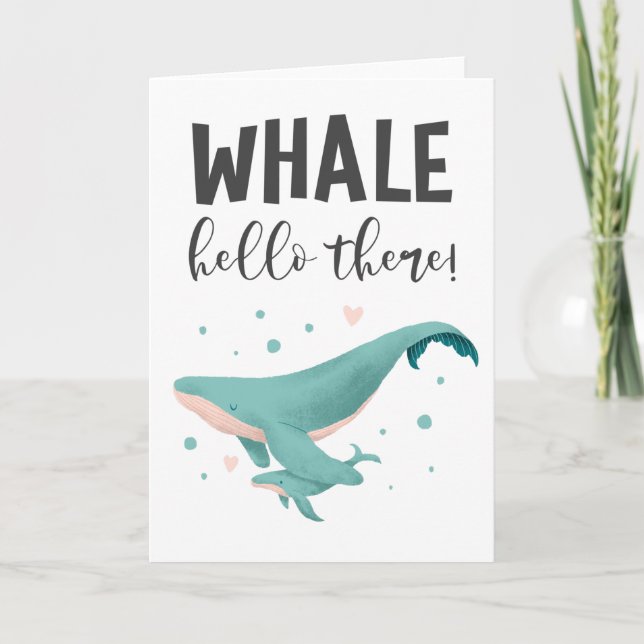 Carte Whale Hello (Devant)